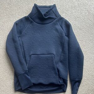 Athleta Blue Cozy Turtleneck Sweatshirt